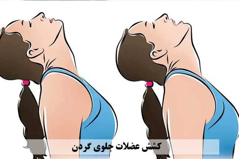 کشش عضلات جلوي گردن